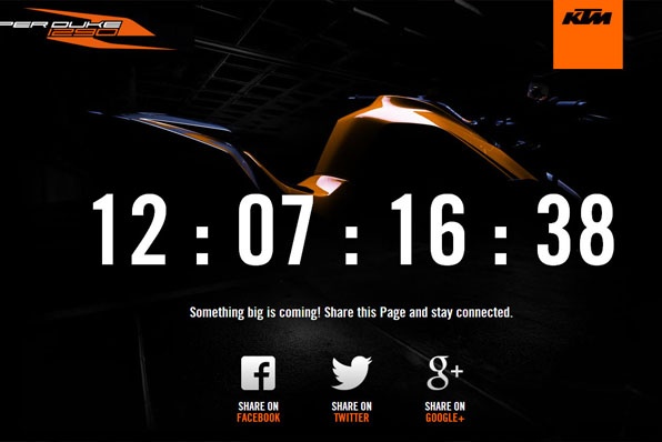 KTM 1290 SUPER DUKE 1290R－官方倒數網頁