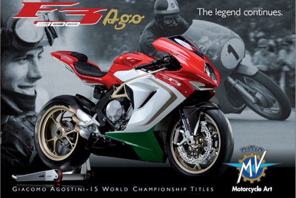 MV AGUSTA F3 800 AGO－限量300台亞高斯丁尼版接受預訂