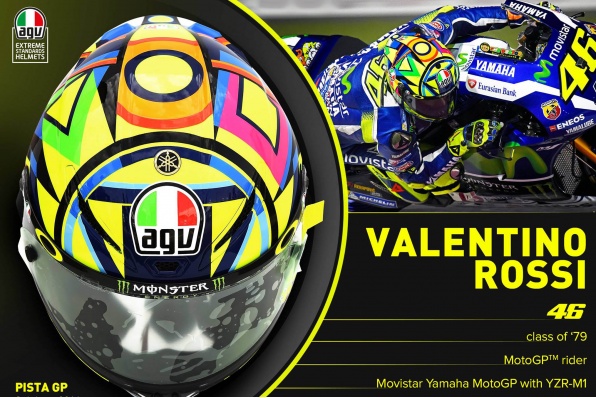 AGV Pista GP Soleluna 2016 Edition│新日月羅絲拉花│羅絲 2016 MOTOGP 首站頭盔