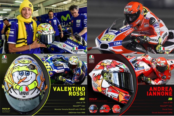 AGV PISTA ROSSI WINTER TEST 2016 羅絲「雪人」及 CORSA IANNONE WINTER TEST 2016 伊恩朗尼「海鷗」│現正接受預訂