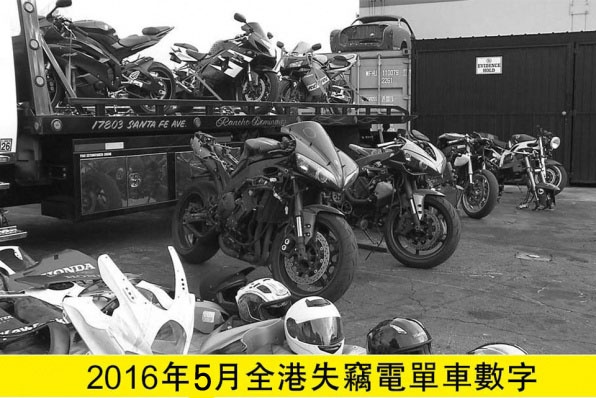 2016年5月份全港失車數字