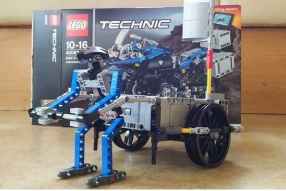 LEGO R1200 GS ADV大變身 - 創意手拉車與囧樣工人