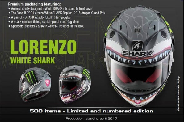 羅倫素真大白鯊SHARK RACE-PRO頂級賽車頭盔確正生產-限量500頂