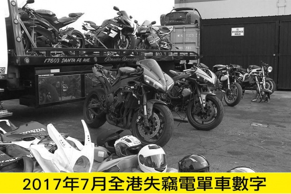 2017年7月份全港失車數字