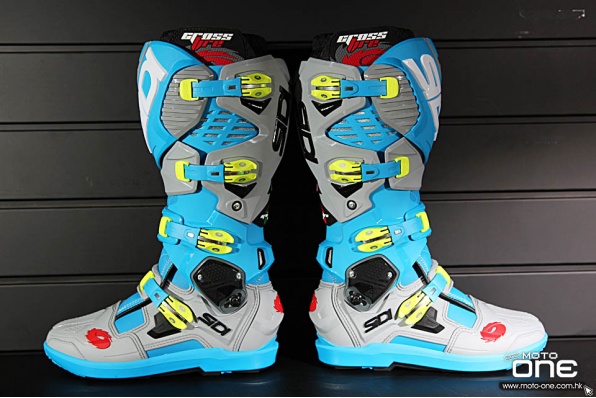 SIDI Crossfire 3 SRS頂級越野賽車皮靴│銀灰、淺藍、螢光黃扣的搶眼特別版抵港