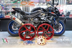 O.Z 鍛造六爪鋁合金輪軭 Gass RS-A 系列 + 意大利Bonamici Racing Panigale 1199 專用腳踏│亞林