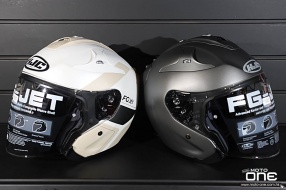 2023 HJC FG-JET 中階開面頭盔米白新花及鈦金屬色