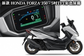 新款 HONDA FORZA 350 - 改用5吋TFT彩色屏幕