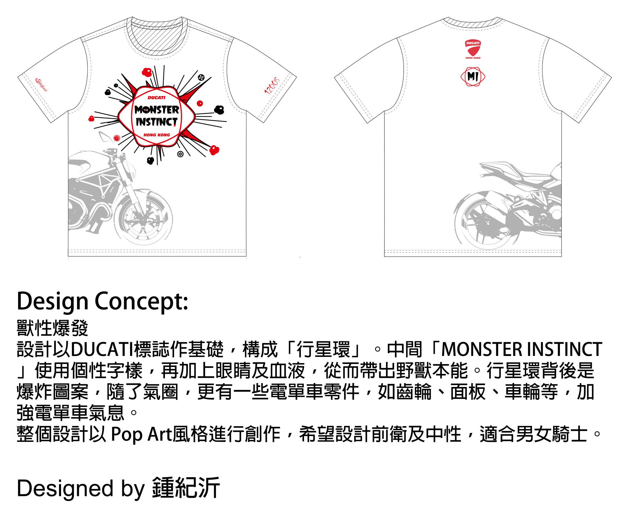 2014 ducati Your Monster Instinct T-shirt Drawing Competition