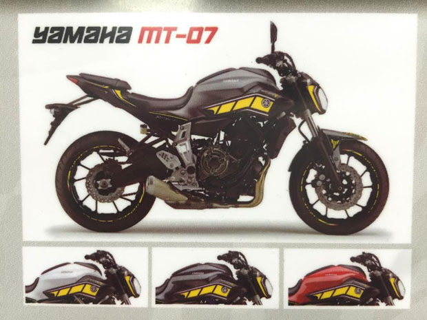2015 CORSA MOTORS YAMAHA MT-O7 Stickers
