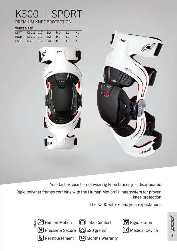 2015 pod protect knees K8 K3