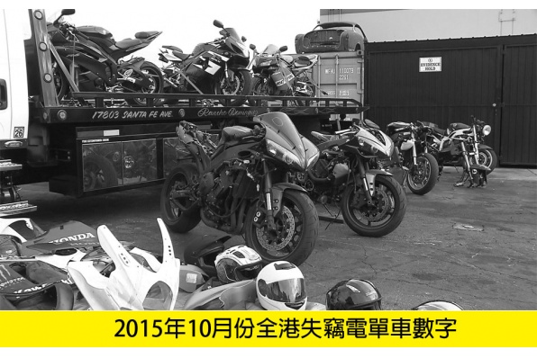 2015年10月份全港失車數字