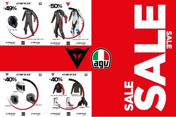 DAINESE & AGV CLEARANCE SALE - 9月1號開始,超過100個items特價發售