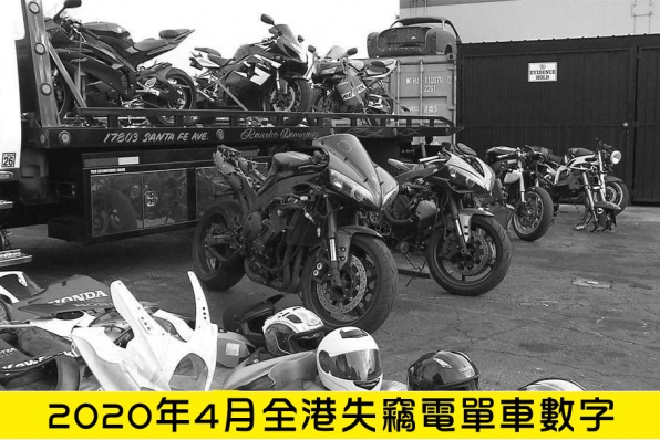 2020年4月份全港失車數字