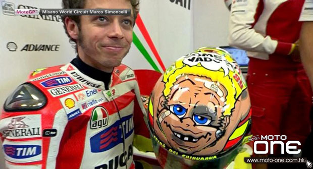 2012 46rossi boxer helmet