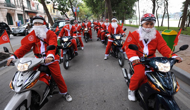 Christmas & motocycle